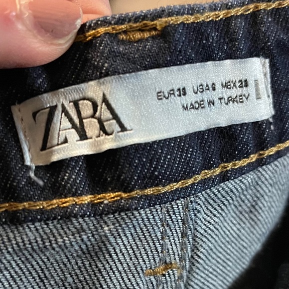 Zara Women's Flare Wide Leg Jeans - Dark Blue - Picture 10 of 10